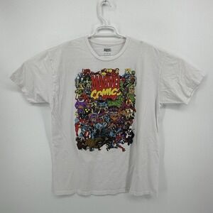 Marvel Comics Vintage Character Group Graphic T-Shirt Men's Size XL White